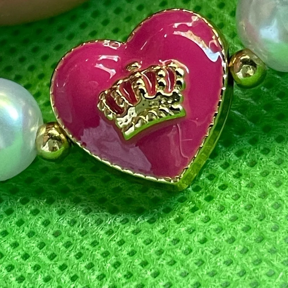 Juicy Couture bracelet,Juicy Couture Kids Pink and White Beaded Bracelets